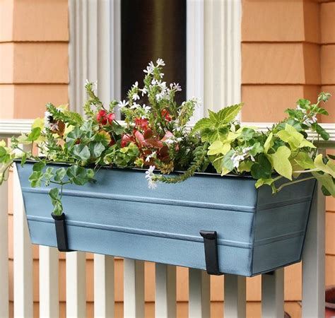 steel window boxes|tall metal planter.